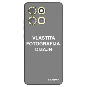 Picasee crna silikonska maskica za Motorola Moto G86 5G - Vlastiti foto dizajn
