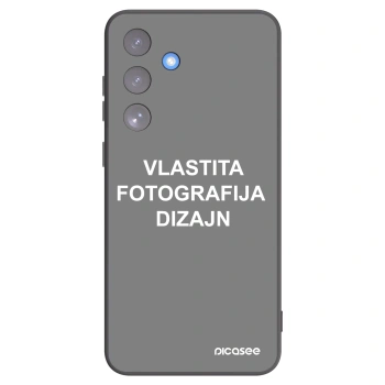 Picasee crna silikonska maskica za Samsung Galaxy S25 FE 5G - Vlastiti foto dizajn