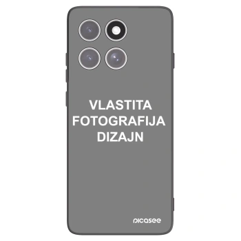 Picasee crna silikonska maskica za Motorola Edge 60 Fusion - Vlastiti foto dizajn
