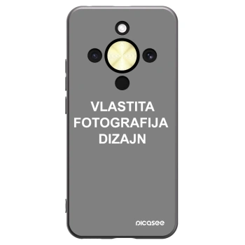 Picasee crna silikonska maskica za Honor Magic8 Lite 5G - Vlastiti foto dizajn