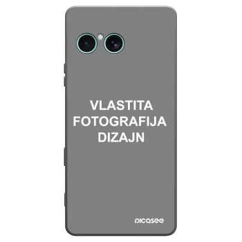 Picasee crna silikonska maskica za Sony Xperia 10 VII - Vlastiti foto dizajn