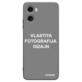 Picasee crna silikonska maskica za Motorola Moto G06 - Vlastiti foto dizajn