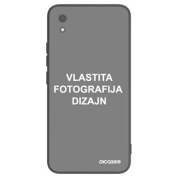 Picasee crna silikonska maskica za Xiaomi Redmi 7A - Vlastiti foto dizajn
