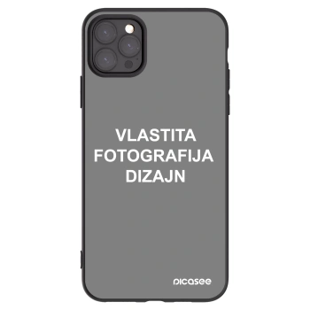 Picasee crna silikonska maskica za Apple iPhone 11 Pro Max - Vlastiti foto dizajn