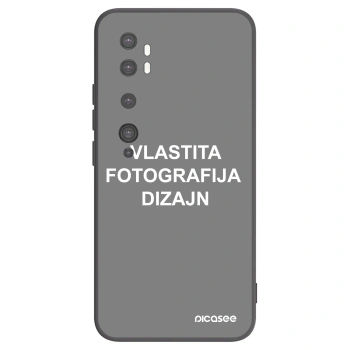 Picasee crna silikonska maskica za Xiaomi Mi Note 10 (Pro) - Vlastiti foto dizajn