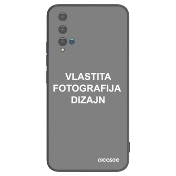 Picasee crna silikonska maskica za Huawei Nova 5T - Vlastiti foto dizajn