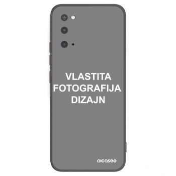 Picasee crna silikonska maskica za Samsung Galaxy S20 G980F - Vlastiti foto dizajn
