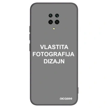Picasee crna silikonska maskica za Xiaomi Redmi Note 9 Pro - Vlastiti foto dizajn