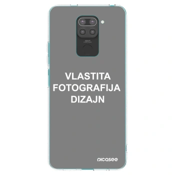 Picasee crna silikonska maskica za Xiaomi Redmi Note 9 - Vlastiti foto dizajn