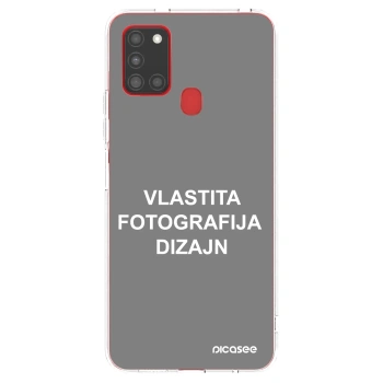 Picasee silikonska prozirna maskica za Samsung Galaxy A21s - Vlastiti foto dizajn