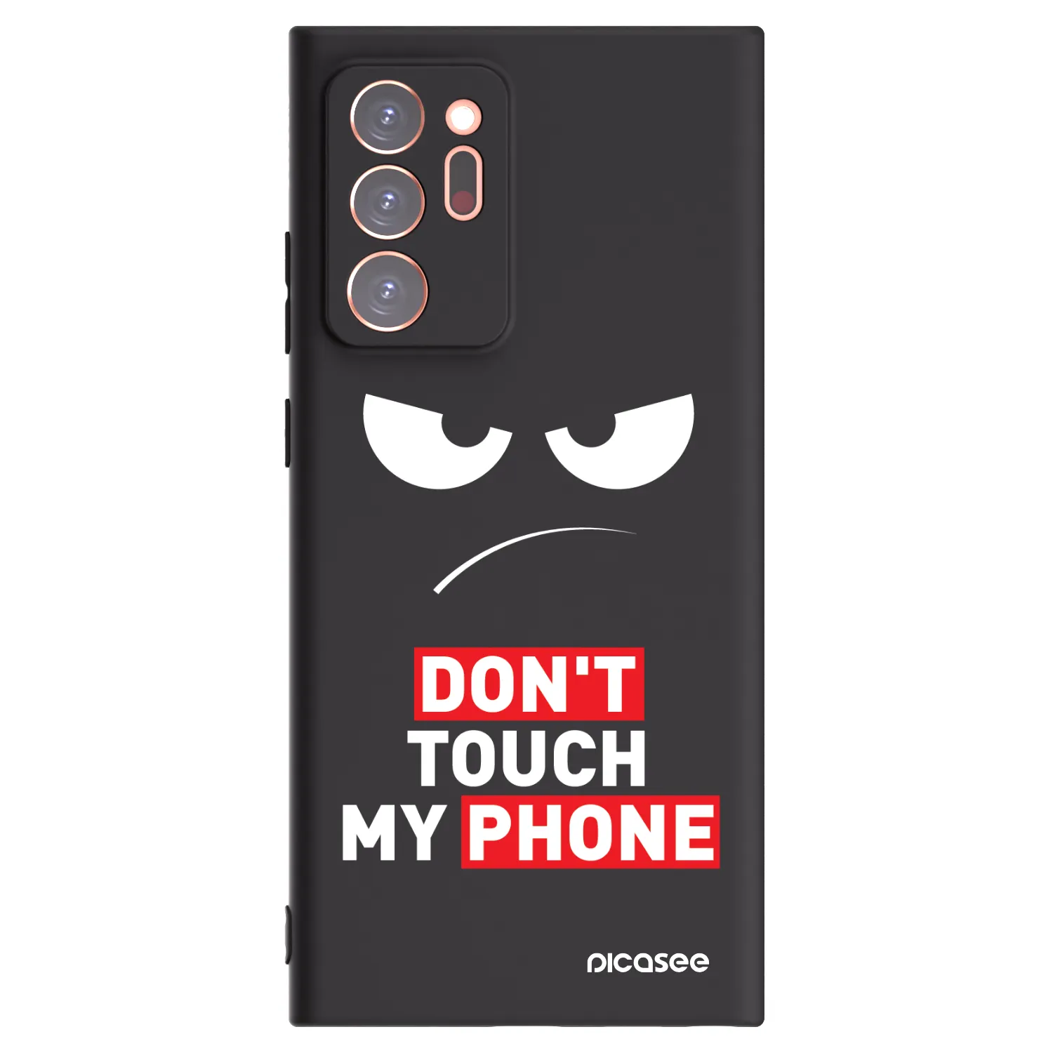 Picasee crna silikonska maskica za Samsung Galaxy Note 20 Ultra - Angry Eyes - Transparent
