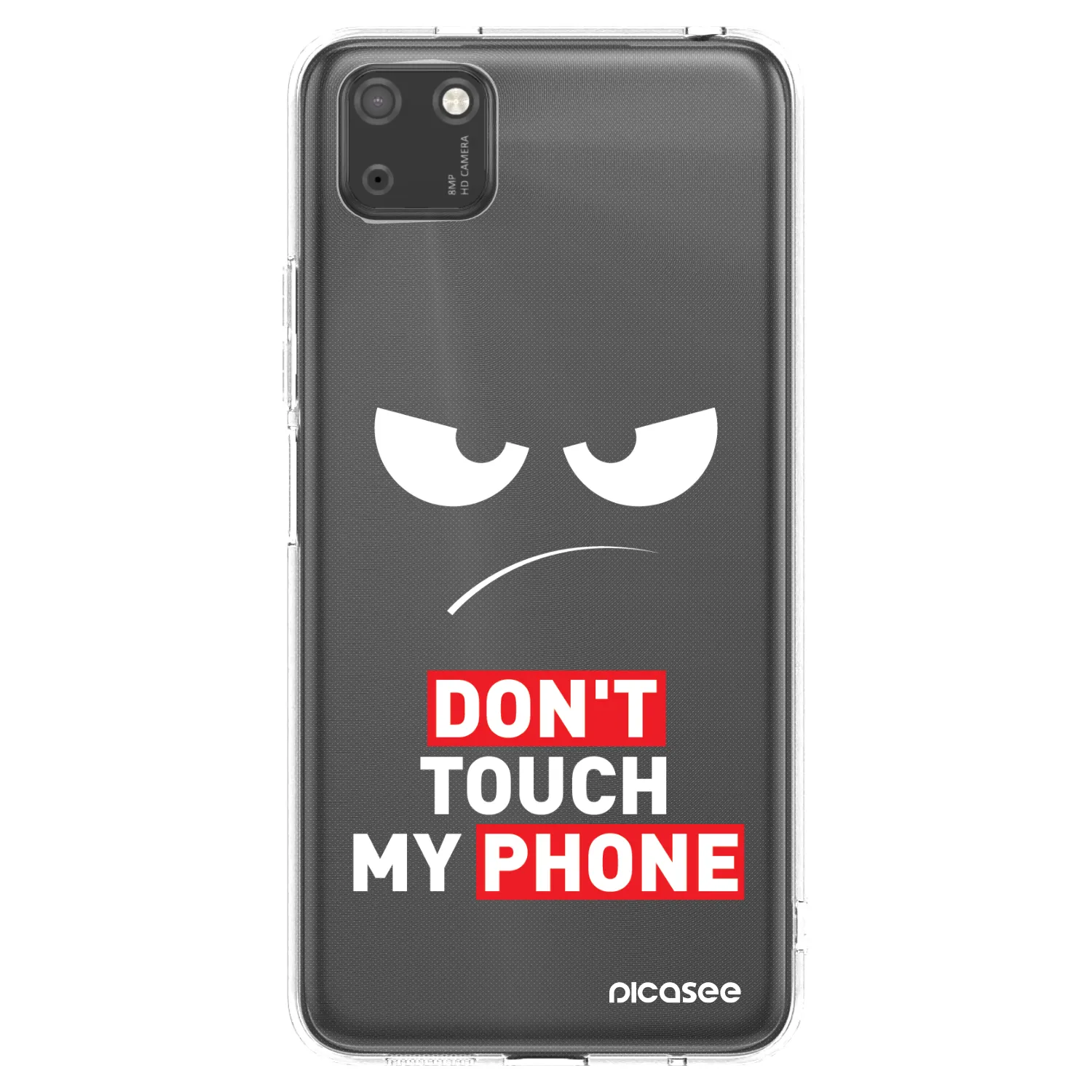 Picasee silikonska prozirna maskica za Huawei Y5P - Angry Eyes - Transparent