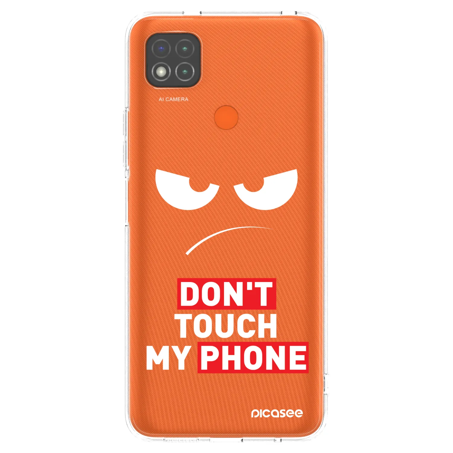 Picasee silikonska prozirna maskica za Xiaomi Redmi 9C - Angry Eyes - Transparent