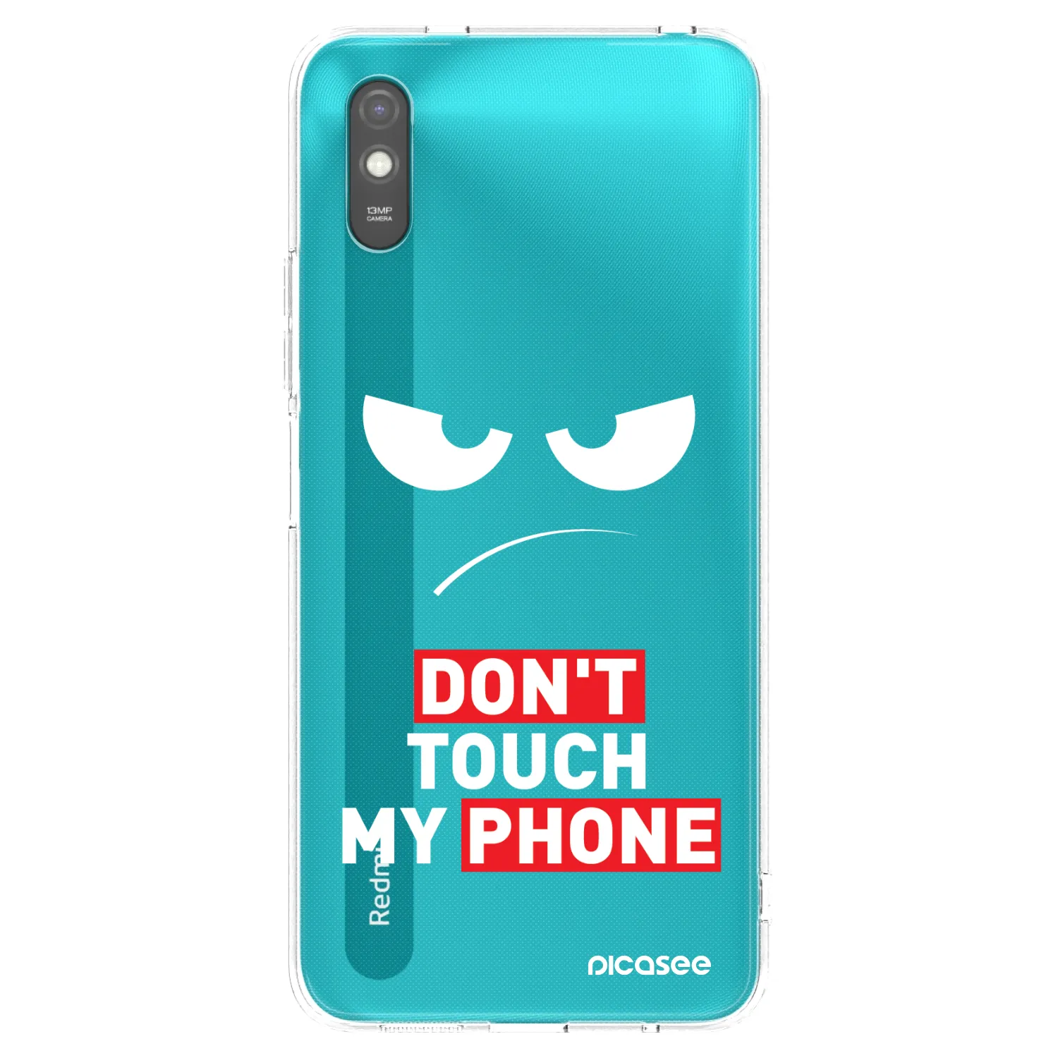 Picasee silikonska prozirna maskica za Xiaomi Redmi 9A - Angry Eyes - Transparent