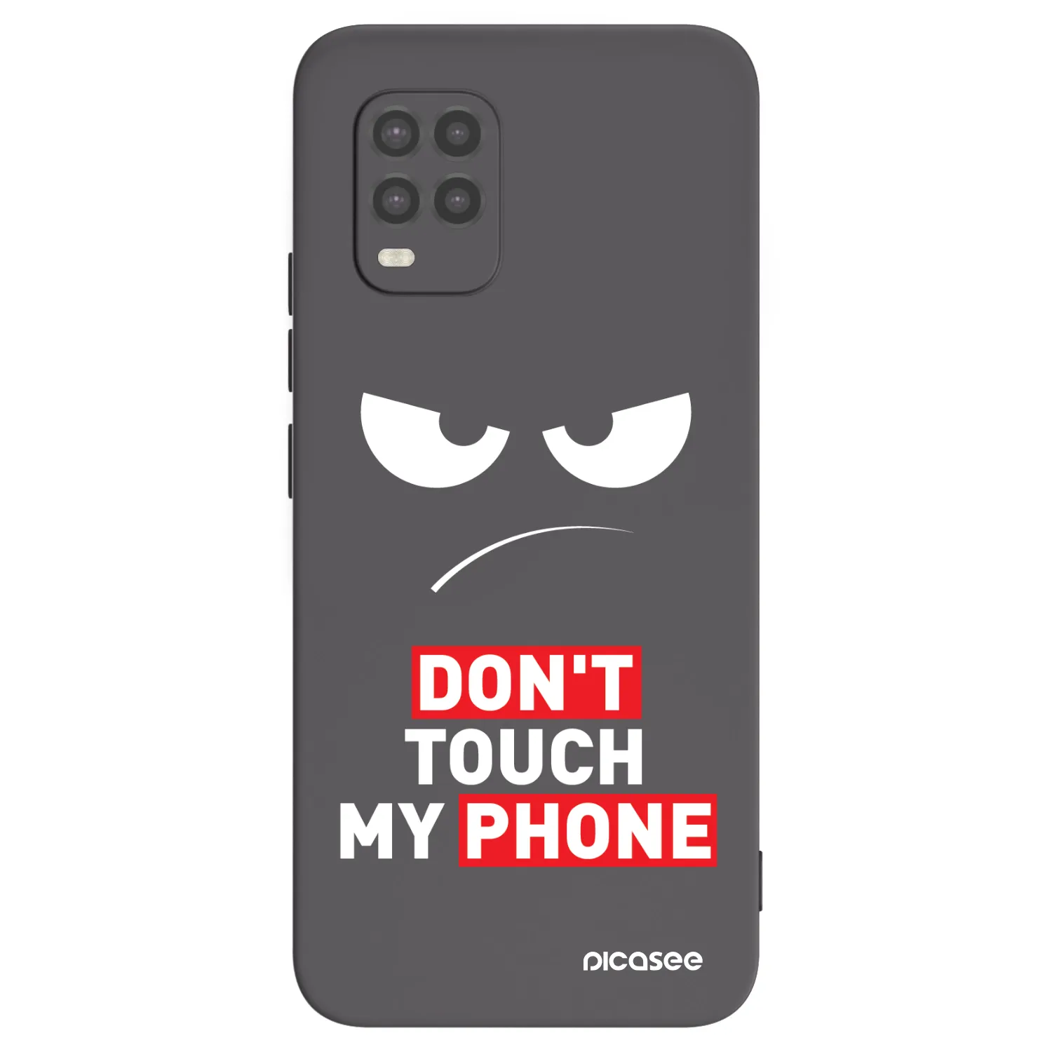 Picasee crna silikonska maskica za Xiaomi Mi 10 Lite - Angry Eyes - Transparent