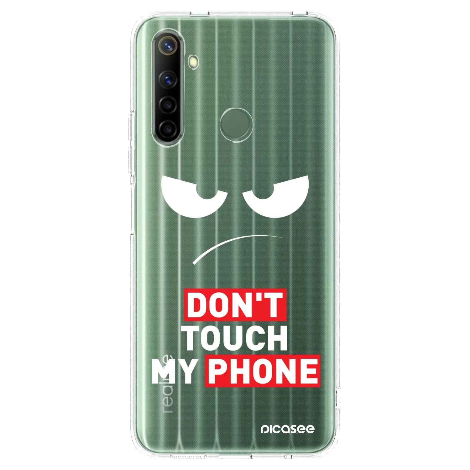 Picasee silikonska prozirna maskica za Realme 6i - Angry Eyes - Transparent
