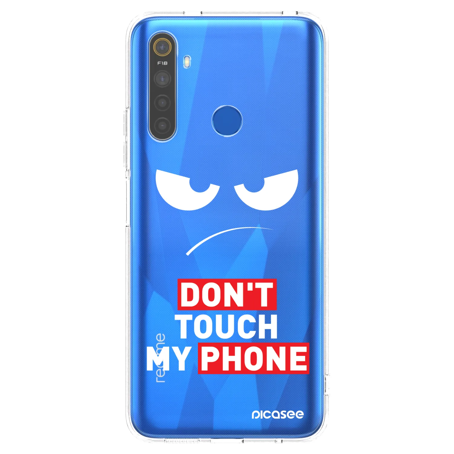 Picasee silikonska prozirna maskica za Realme 5 - Angry Eyes - Transparent
