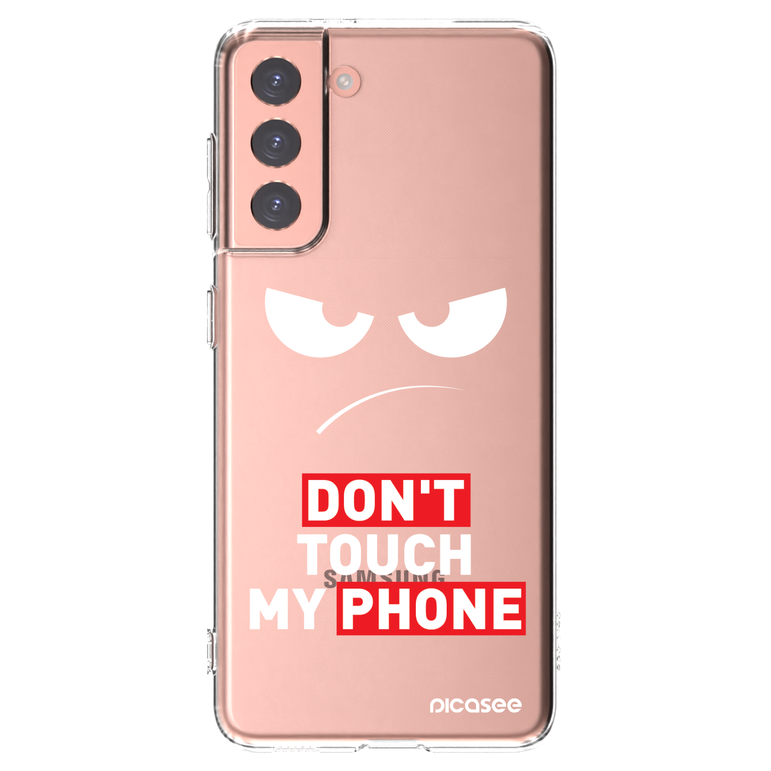 Picasee silikonska prozirna maskica za Samsung Galaxy S21 5G G991B - Angry Eyes - Transparent