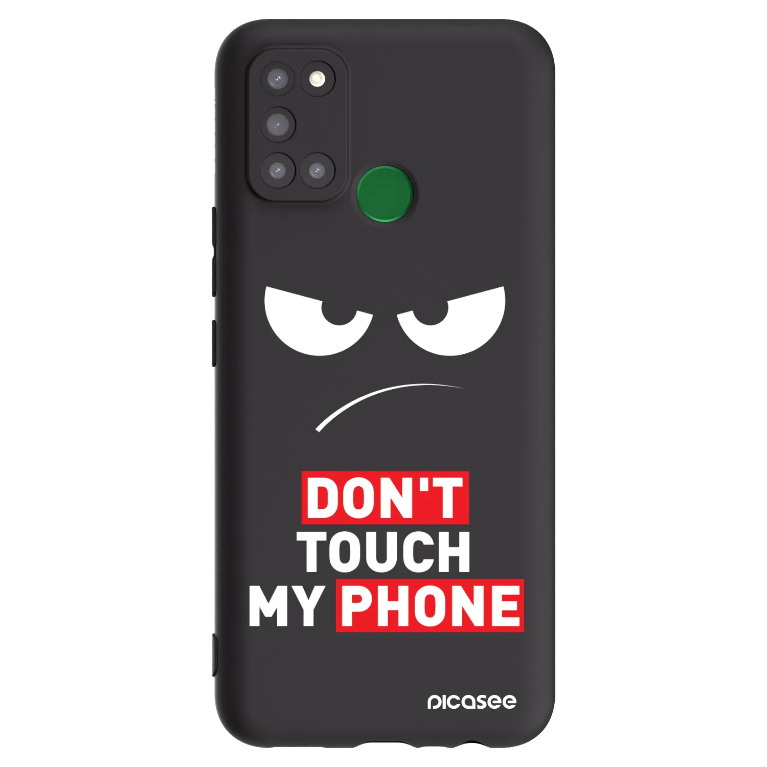 Picasee crna silikonska maskica za Realme 7i - Angry Eyes - Transparent