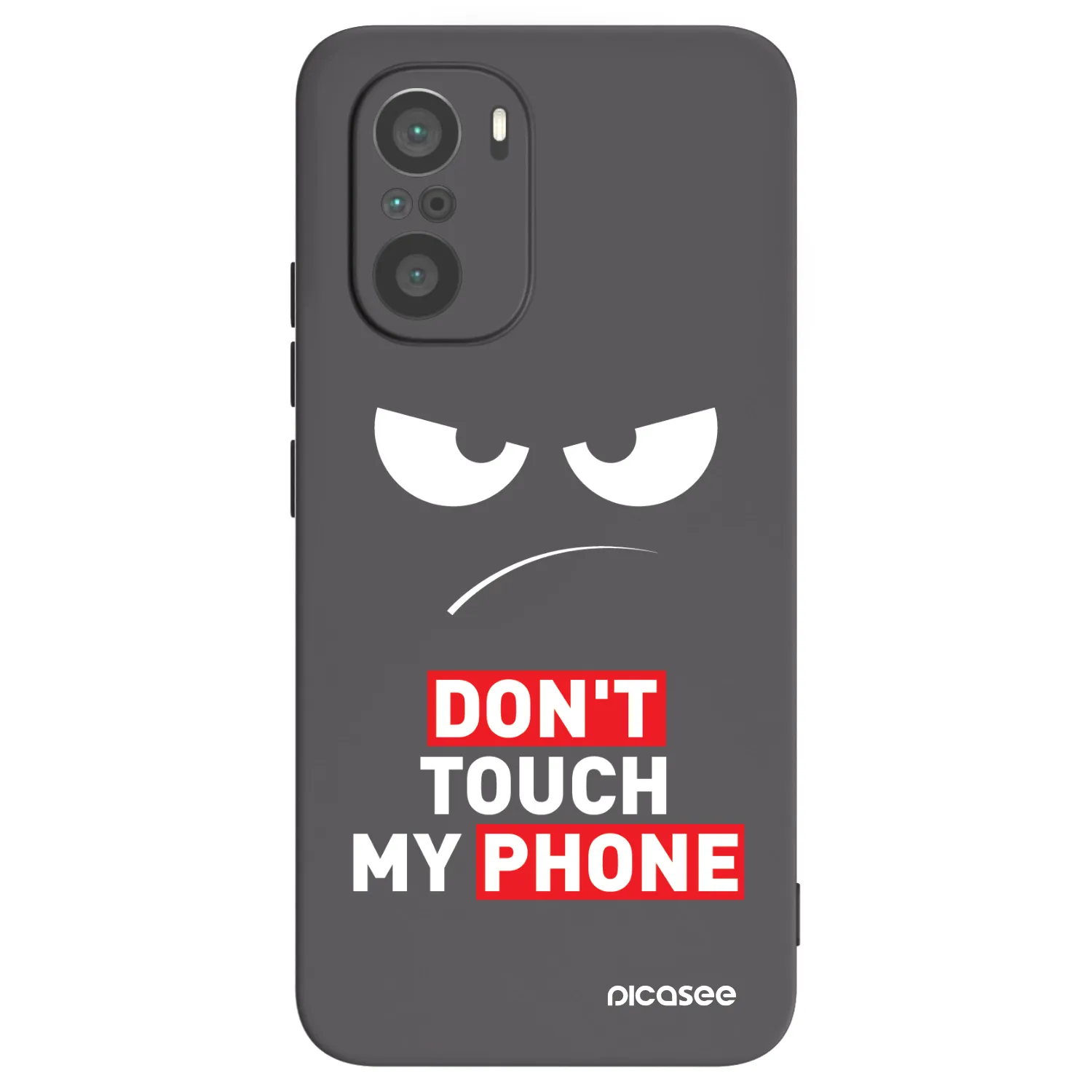 Picasee crna silikonska maskica za Xiaomi Poco F3 - Angry Eyes - Transparent