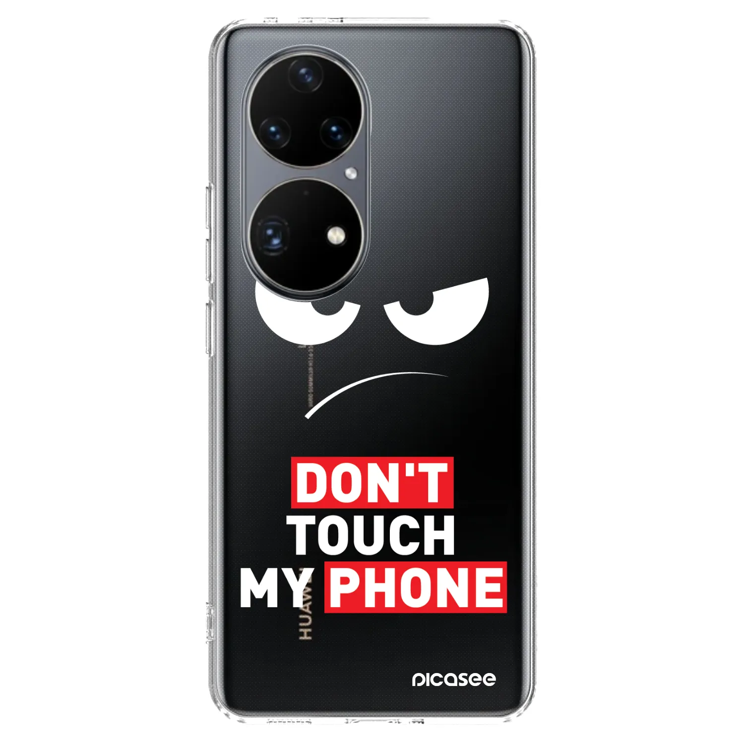 Picasee silikonska prozirna maskica za Huawei P50 - Angry Eyes - Transparent