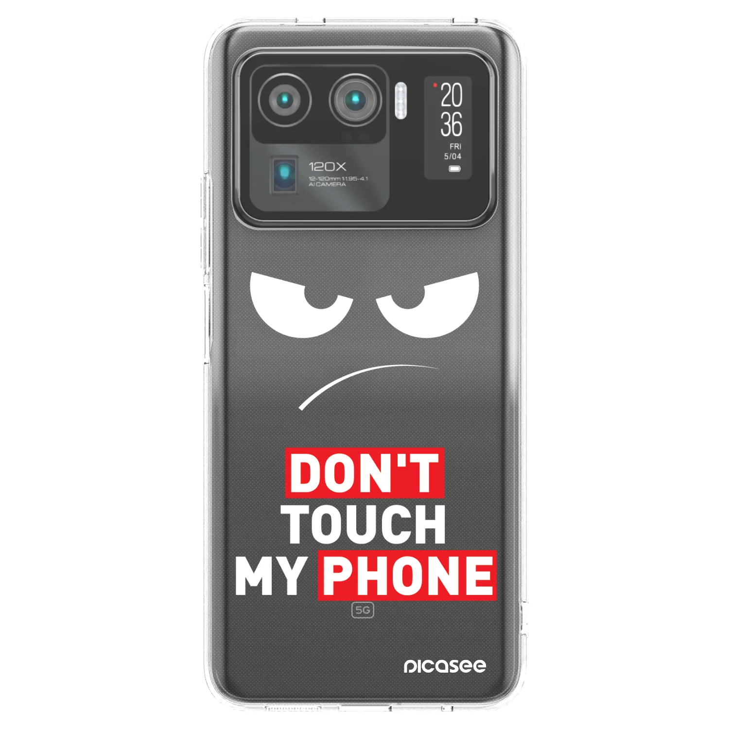 Picasee silikonska prozirna maskica za Xiaomi Mi 11 Ultra - Angry Eyes - Transparent