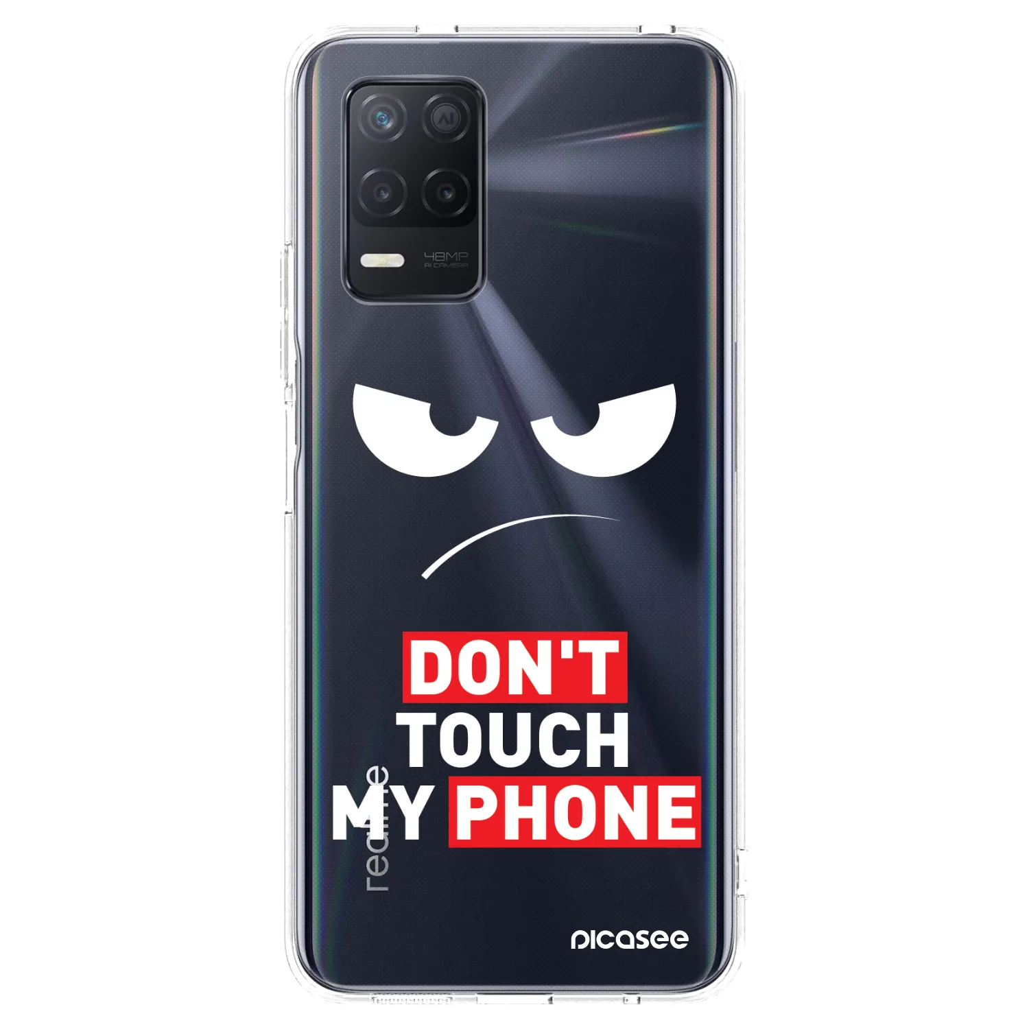 Picasee silikonska prozirna maskica za Realme 8 5G - Angry Eyes - Transparent