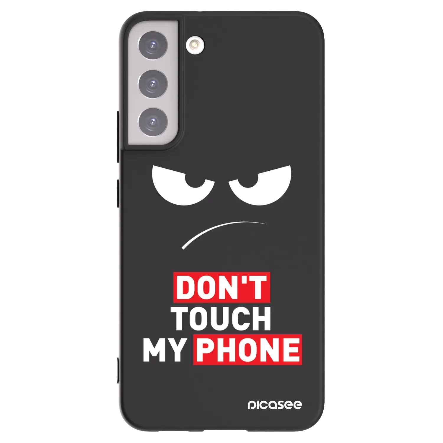 Picasee crna silikonska maskica za Samsung Galaxy S22+ 5G - Angry Eyes - Transparent