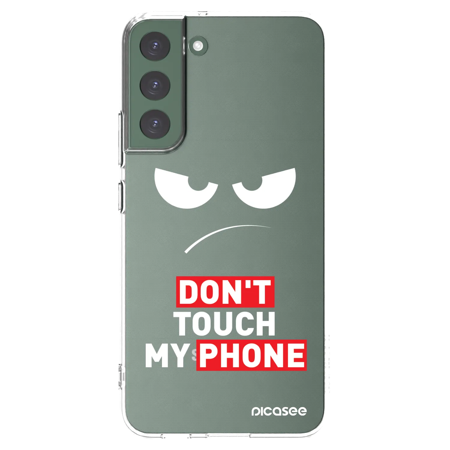 Picasee silikonska prozirna maskica za Samsung Galaxy S22+ 5G - Angry Eyes - Transparent