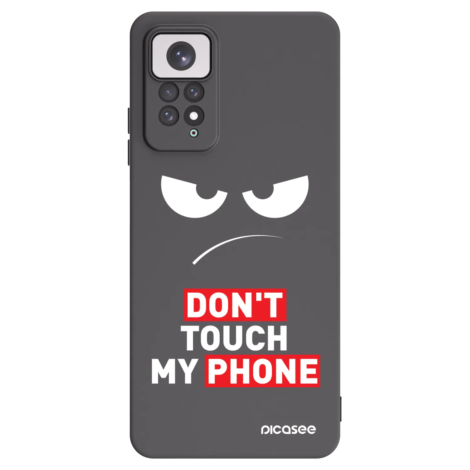 Picasee crna silikonska maskica za Xiaomi Redmi Note 11 - Angry Eyes - Transparent