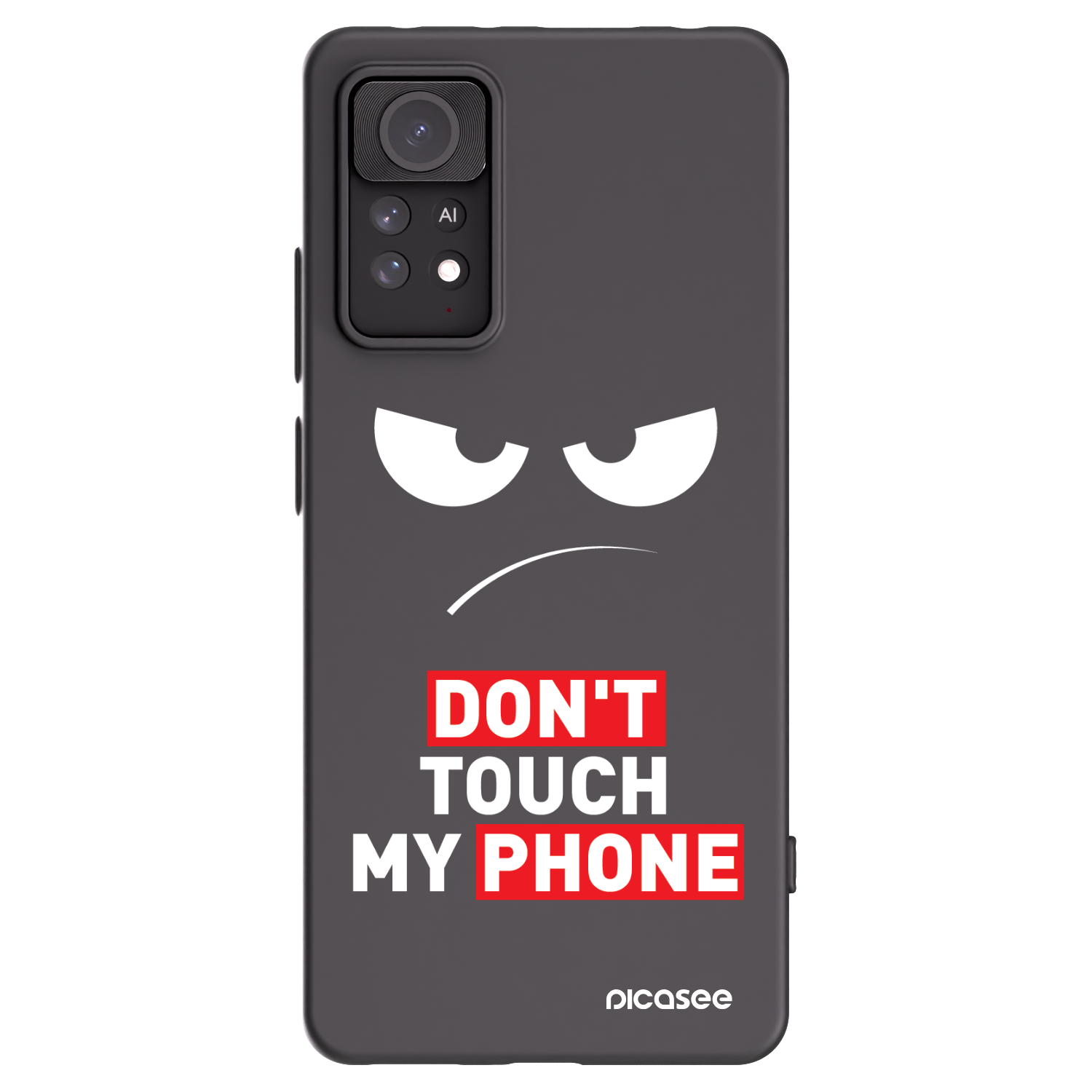 Picasee crna silikonska maskica za Xiaomi Redmi Note 11 Pro - Angry Eyes - Transparent