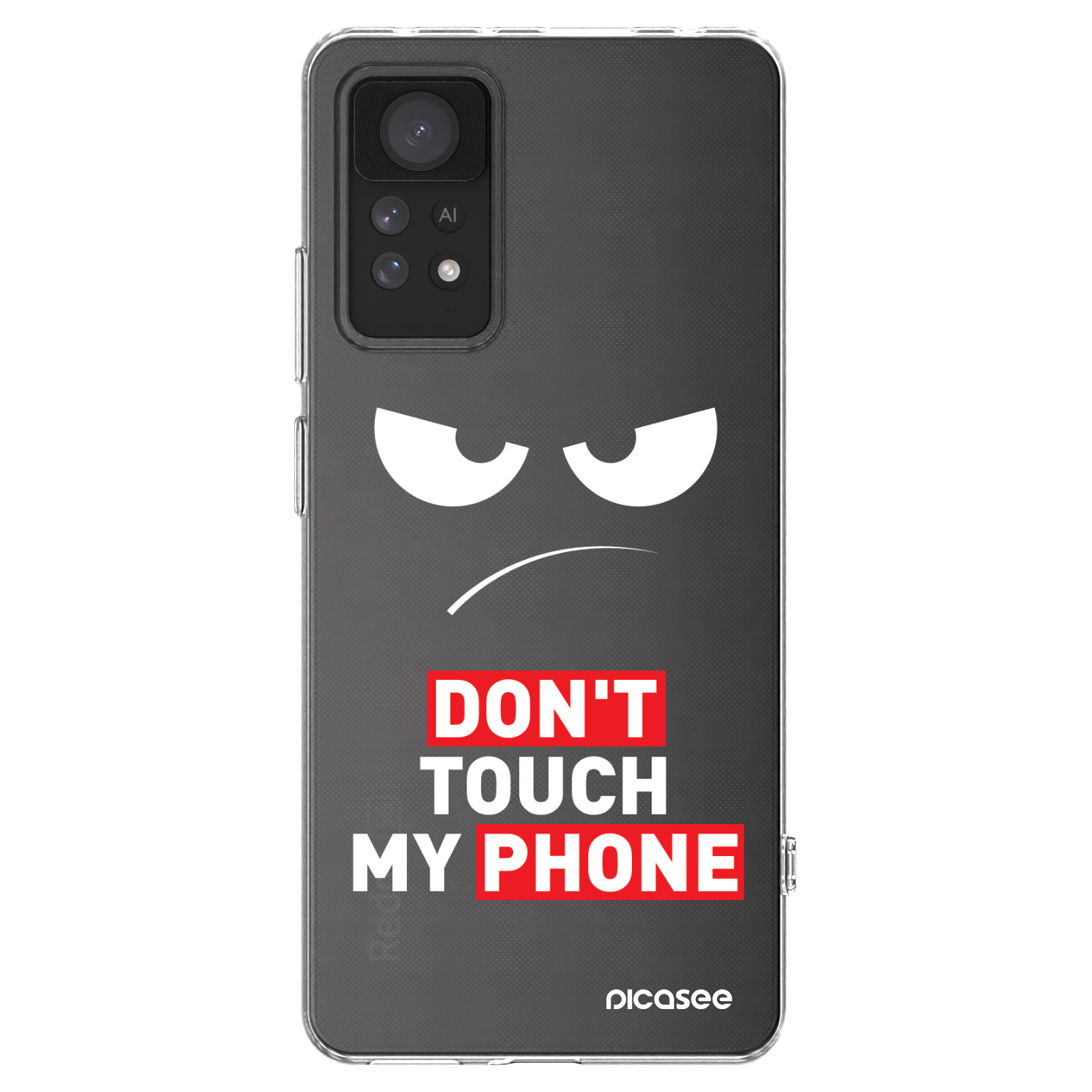 Picasee silikonska prozirna maskica za Xiaomi Redmi Note 11 Pro 5G - Angry Eyes - Transparent