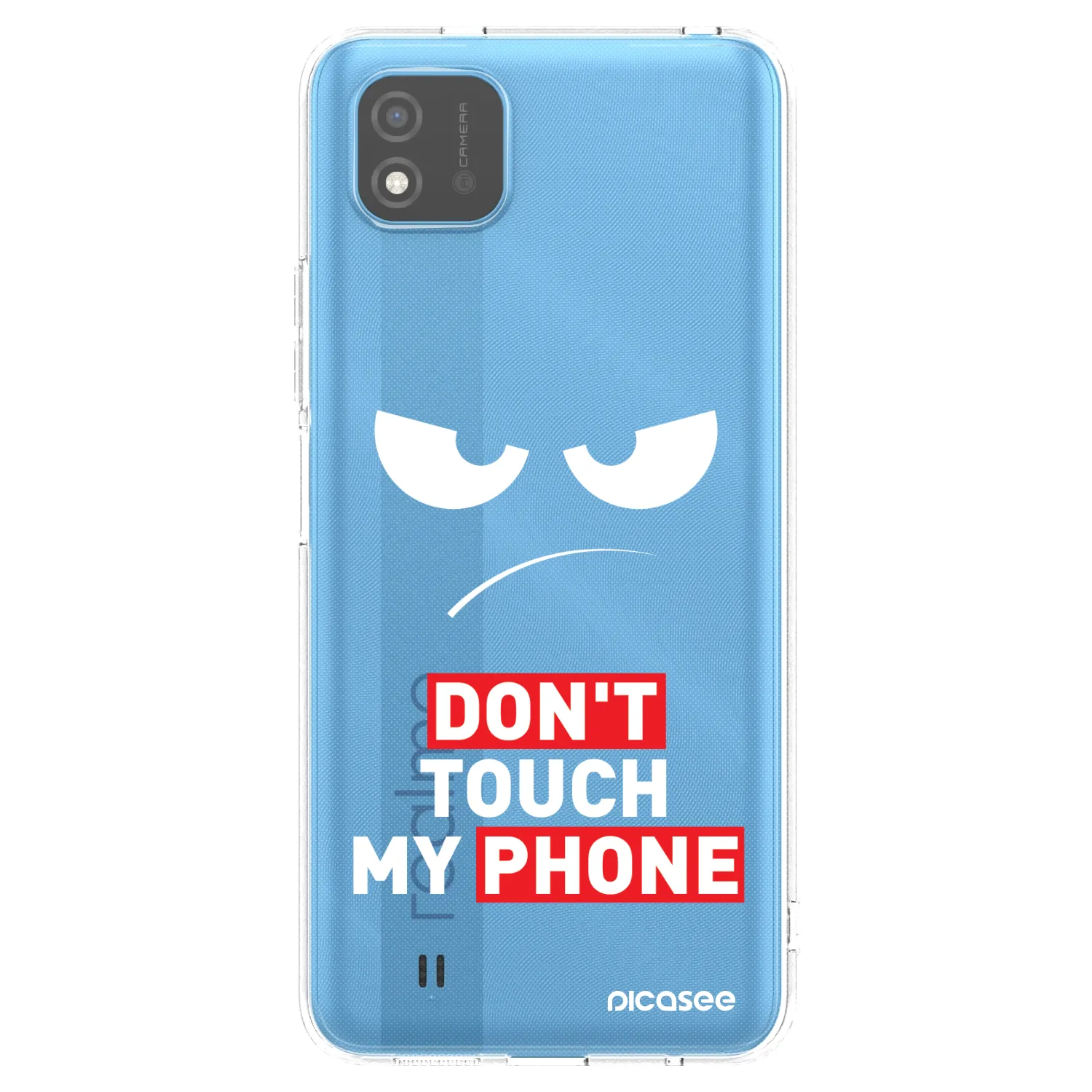 Picasee silikonska prozirna maskica za Realme C11 (2021) - Angry Eyes - Transparent
