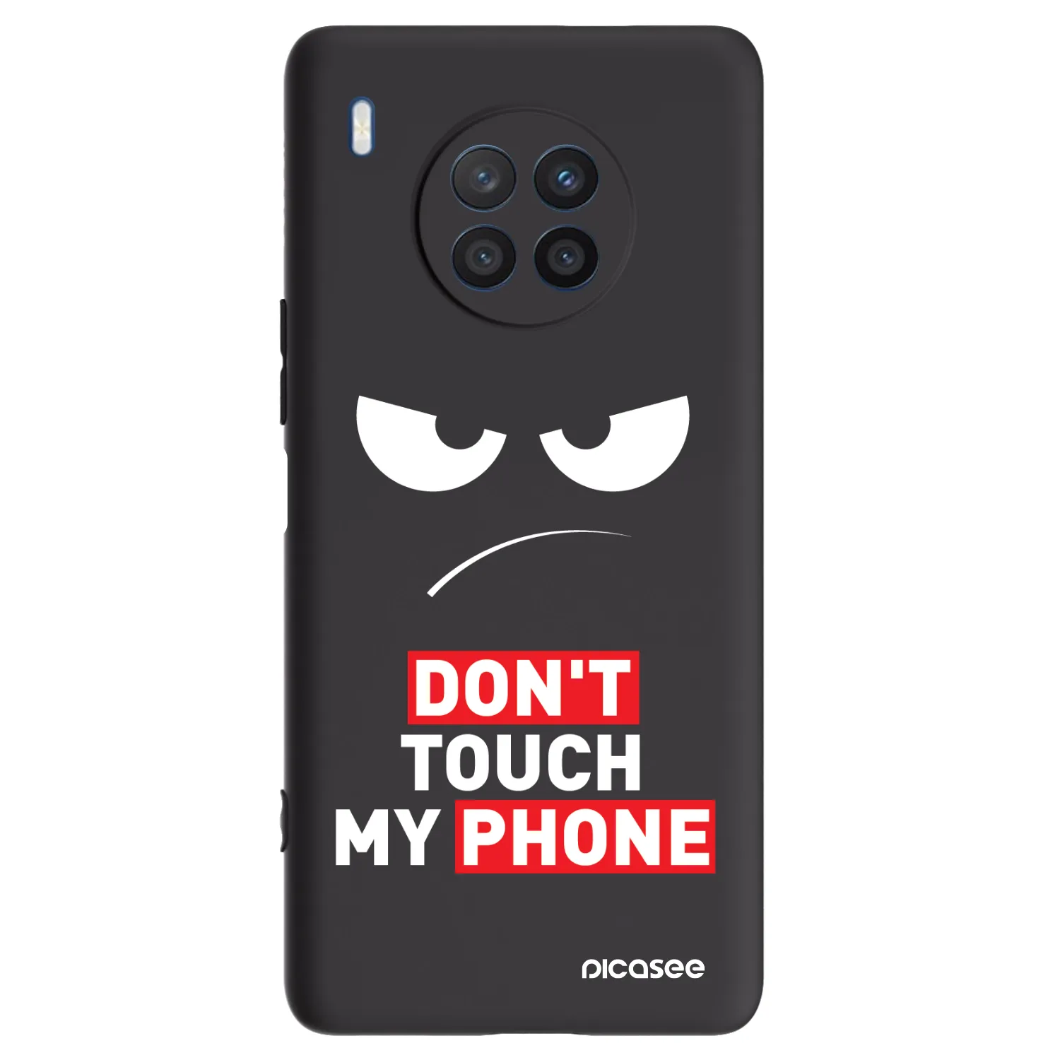 Picasee crna silikonska maskica za Honor 50 Lite - Angry Eyes - Transparent
