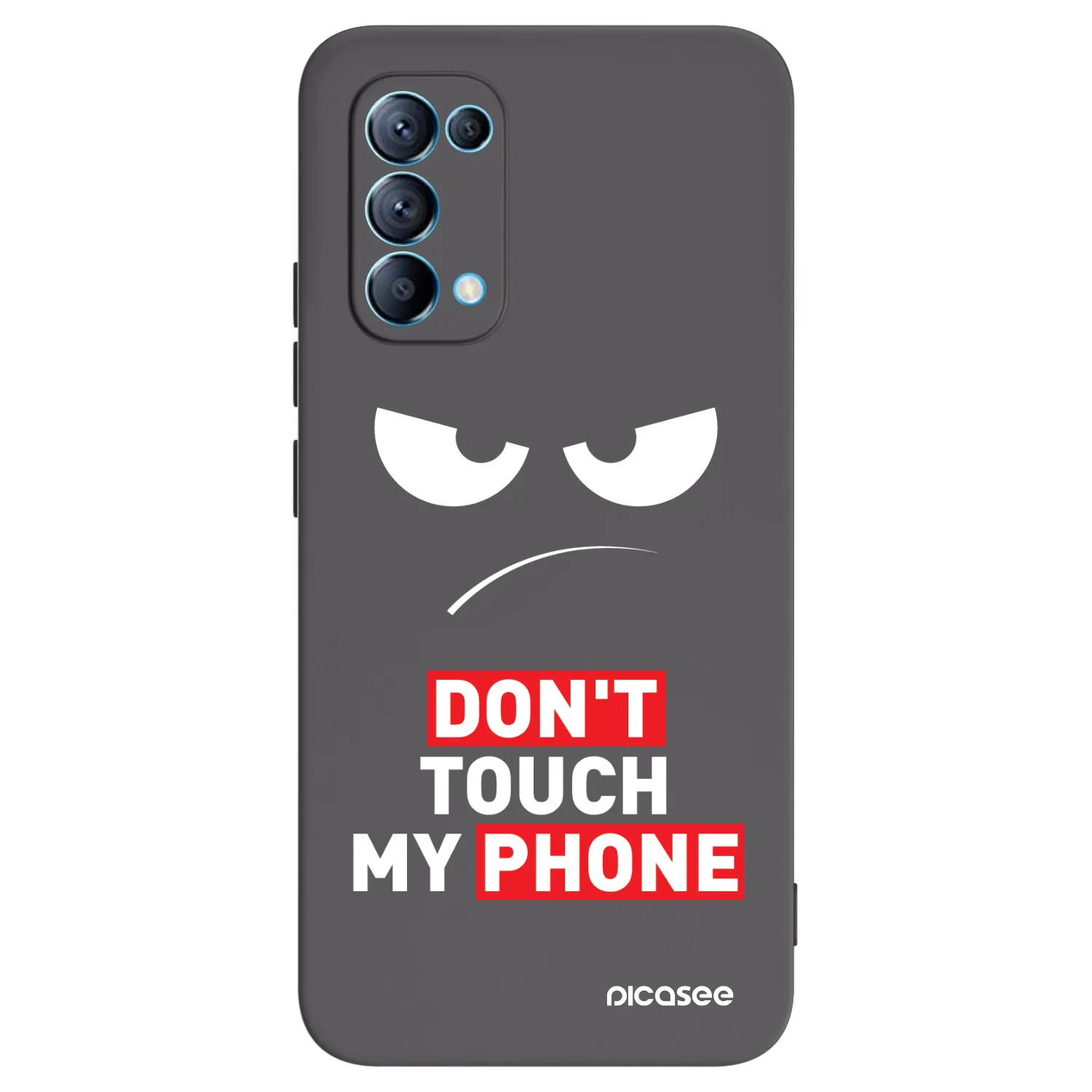 Picasee crna silikonska maskica za OPPO Reno 5 5G - Angry Eyes - Transparent