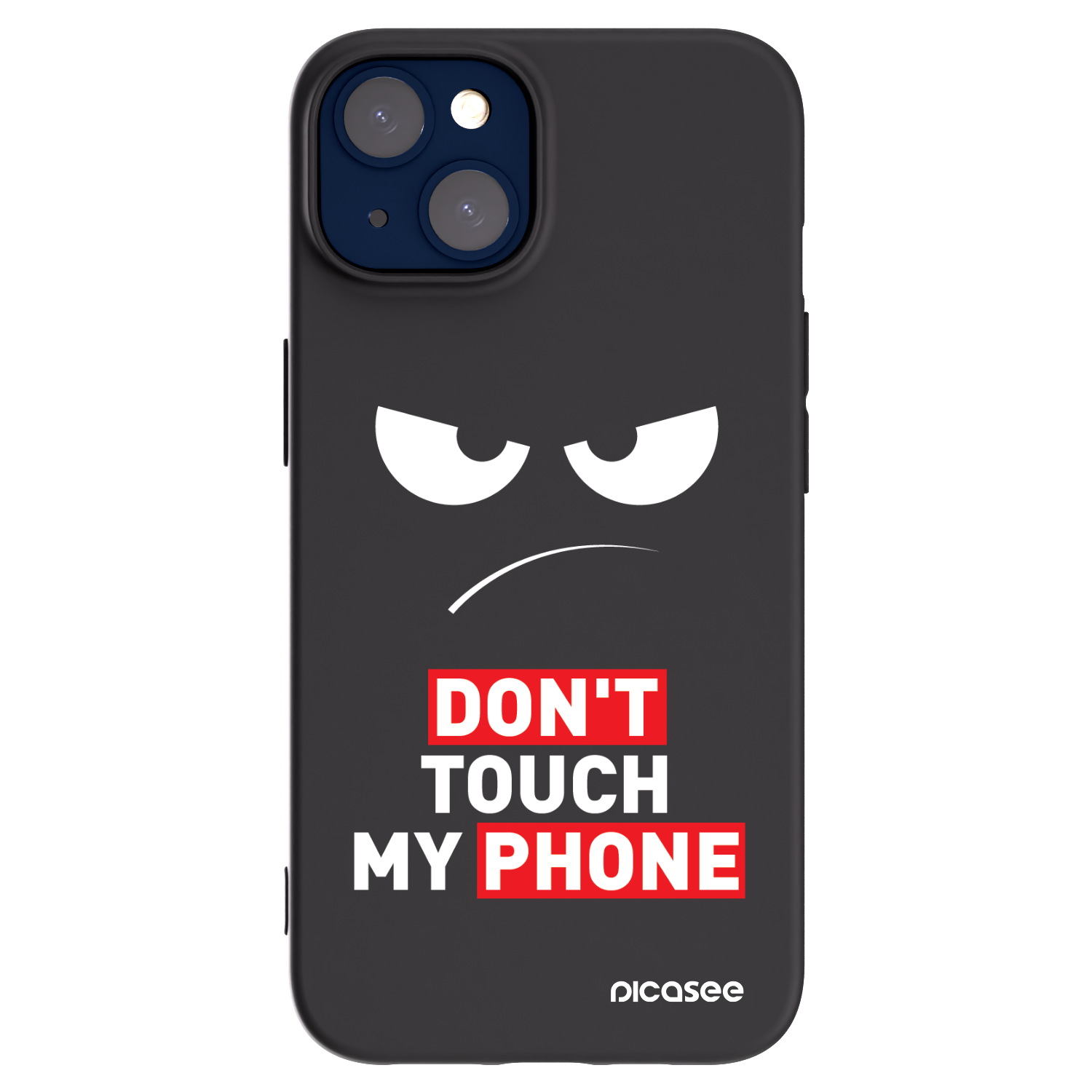 Picasee crna silikonska maskica za Apple iPhone 14 - Angry Eyes - Transparent