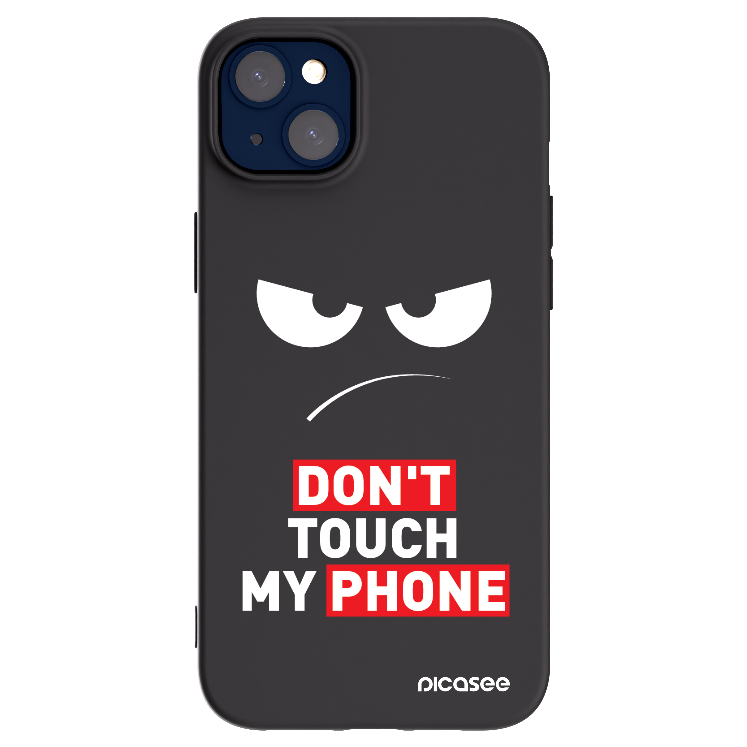 Picasee crna silikonska maskica za Apple iPhone 14 Plus - Angry Eyes - Transparent