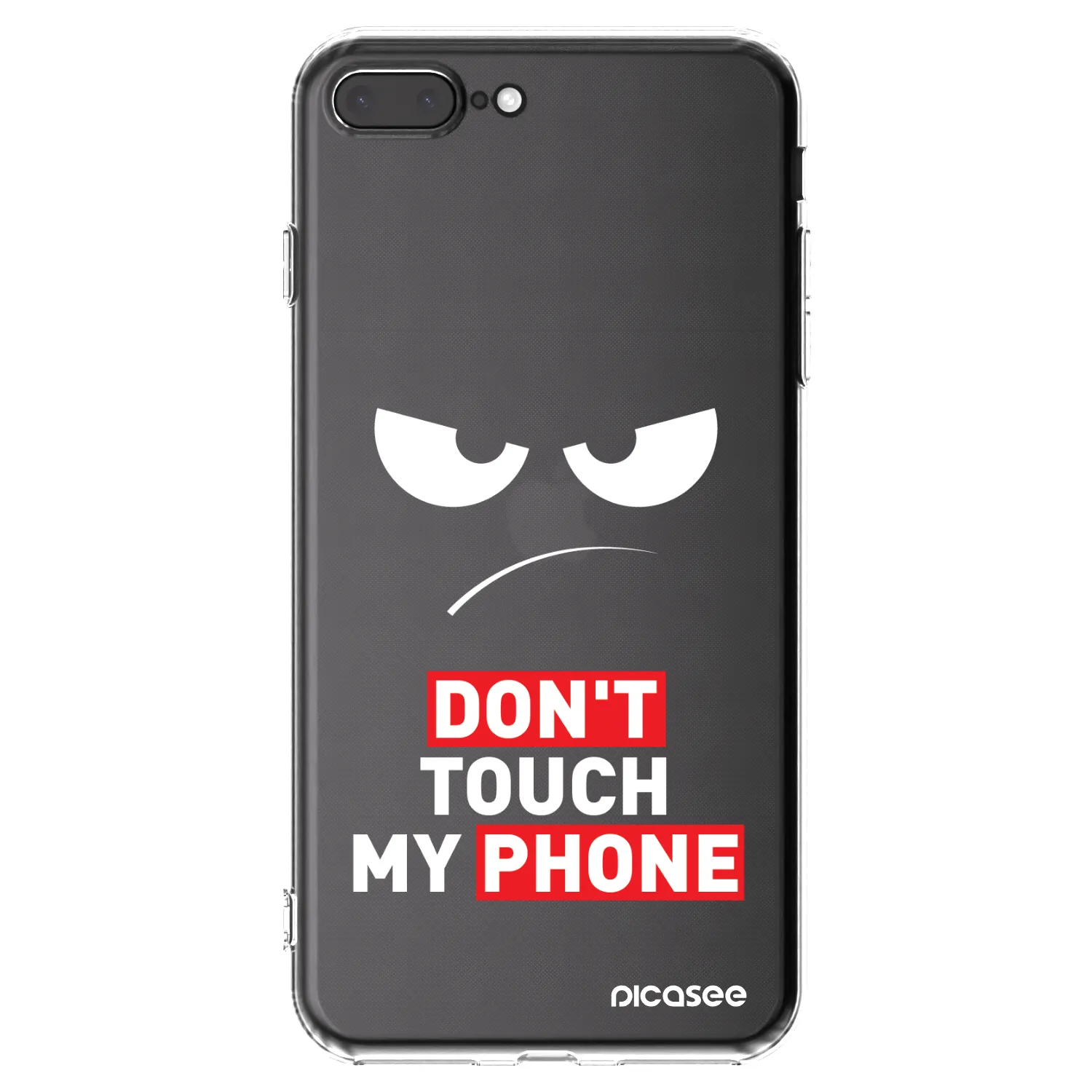 Picasee silikonska prozirna maskica za Apple iPhone 8 Plus - Angry Eyes - Transparent