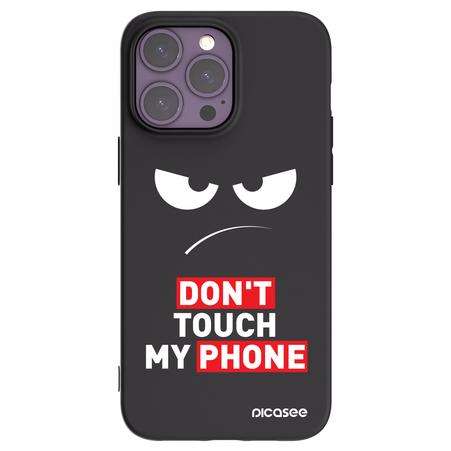 Picasee crna silikonska maskica za Apple iPhone 14 Pro Max - Angry Eyes - Transparent