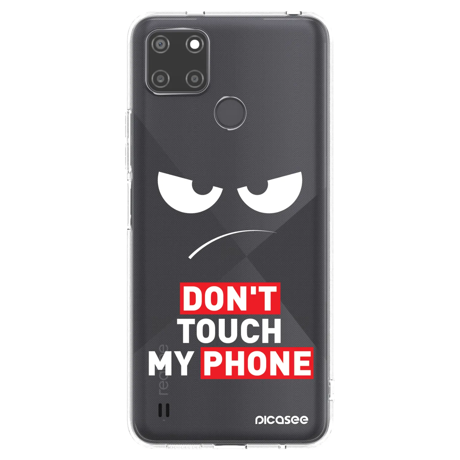 Picasee silikonska prozirna maskica za Realme C21Y - Angry Eyes - Transparent