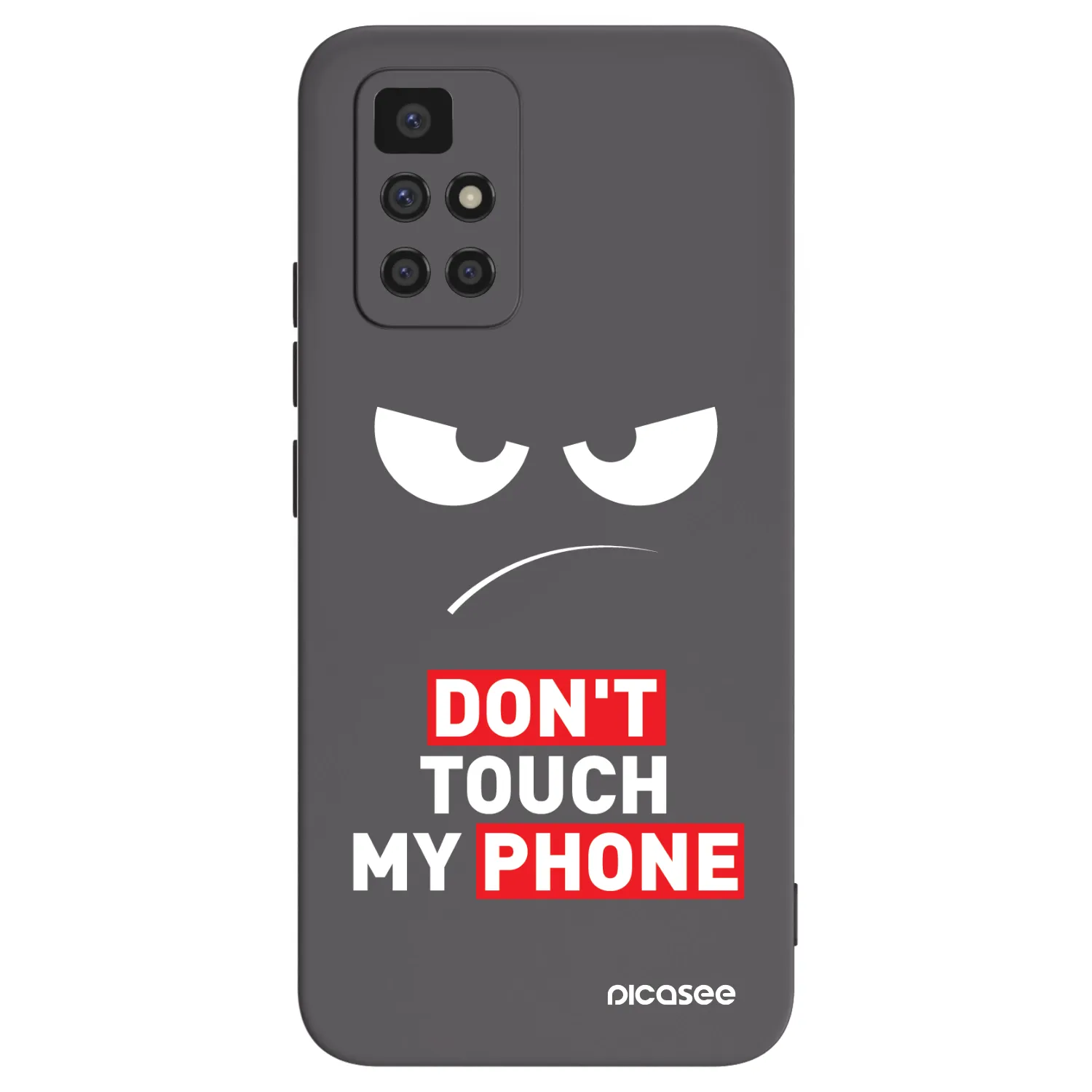 Picasee crna silikonska maskica za Xiaomi Redmi 10 (2022) - Angry Eyes - Transparent