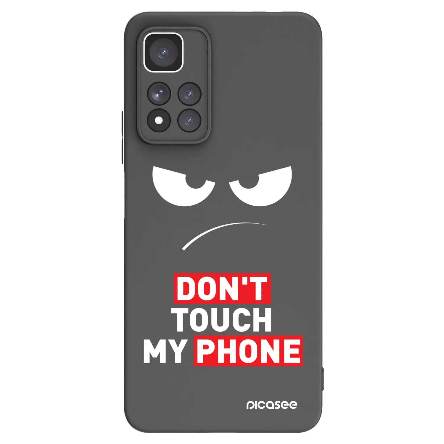 Picasee crna silikonska maskica za Xiaomi Redmi Note 11 Pro+ 5G - Angry Eyes - Transparent