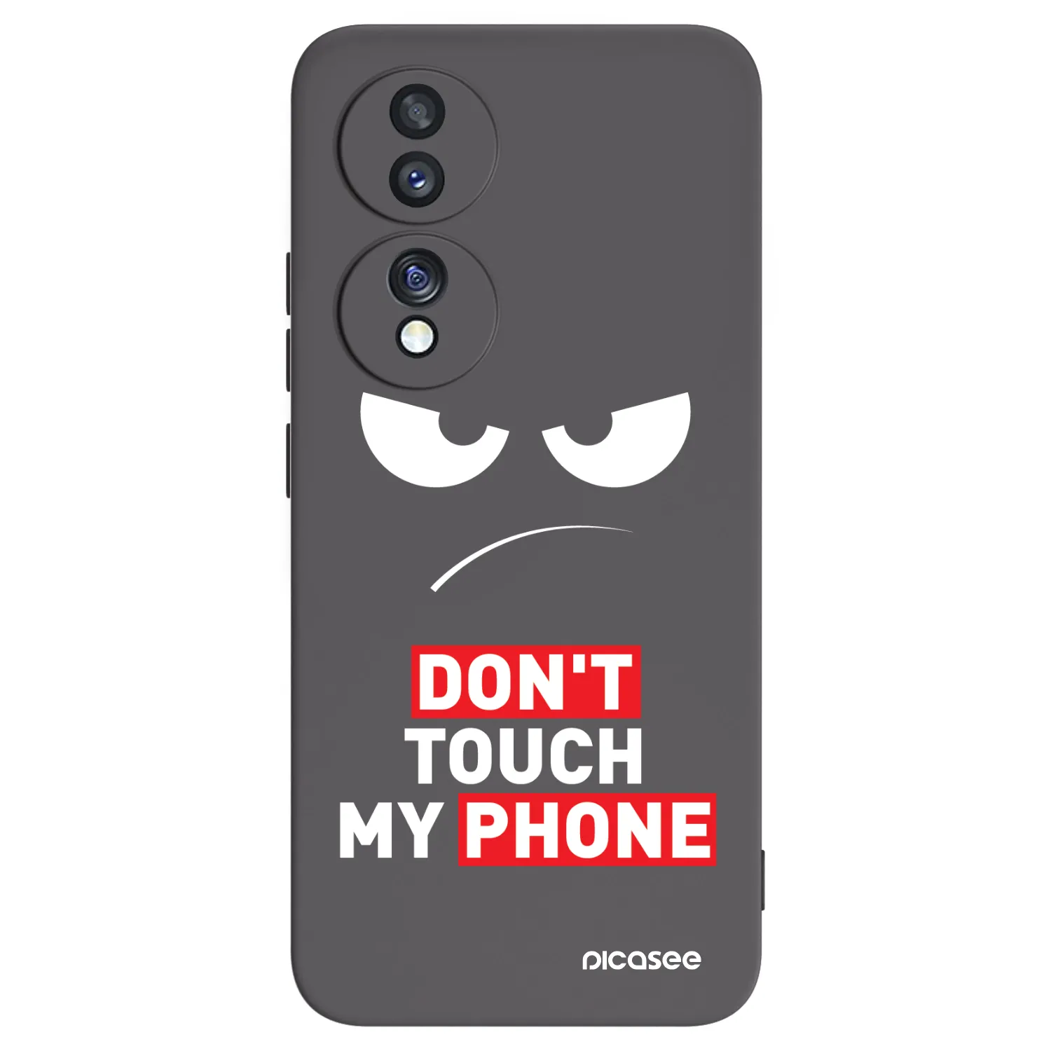 Picasee crna silikonska maskica za Honor 70 - Angry Eyes - Transparent