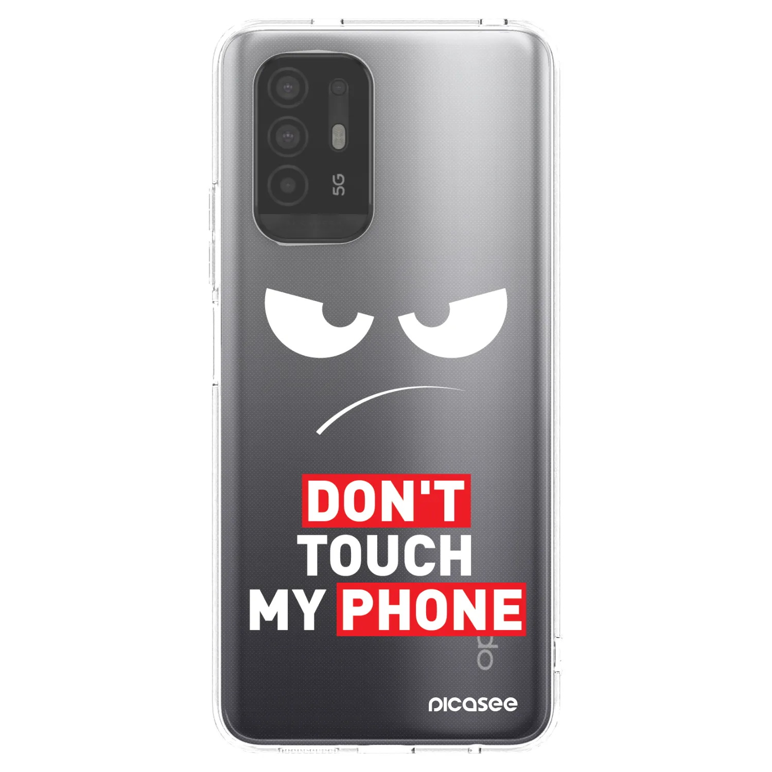 Picasee silikonska prozirna maskica za OPPO A94 5G - Angry Eyes - Transparent