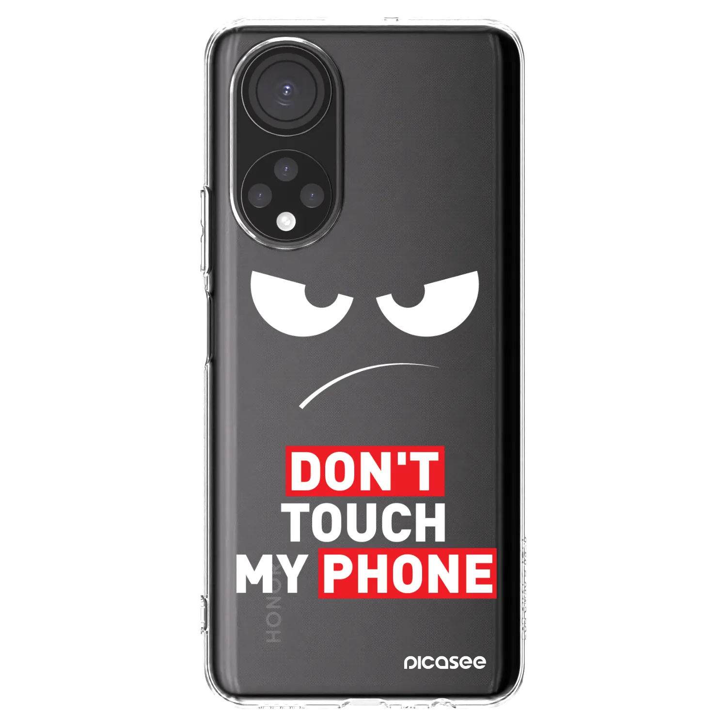 Picasee silikonska prozirna maskica za Honor X7 - Angry Eyes - Transparent
