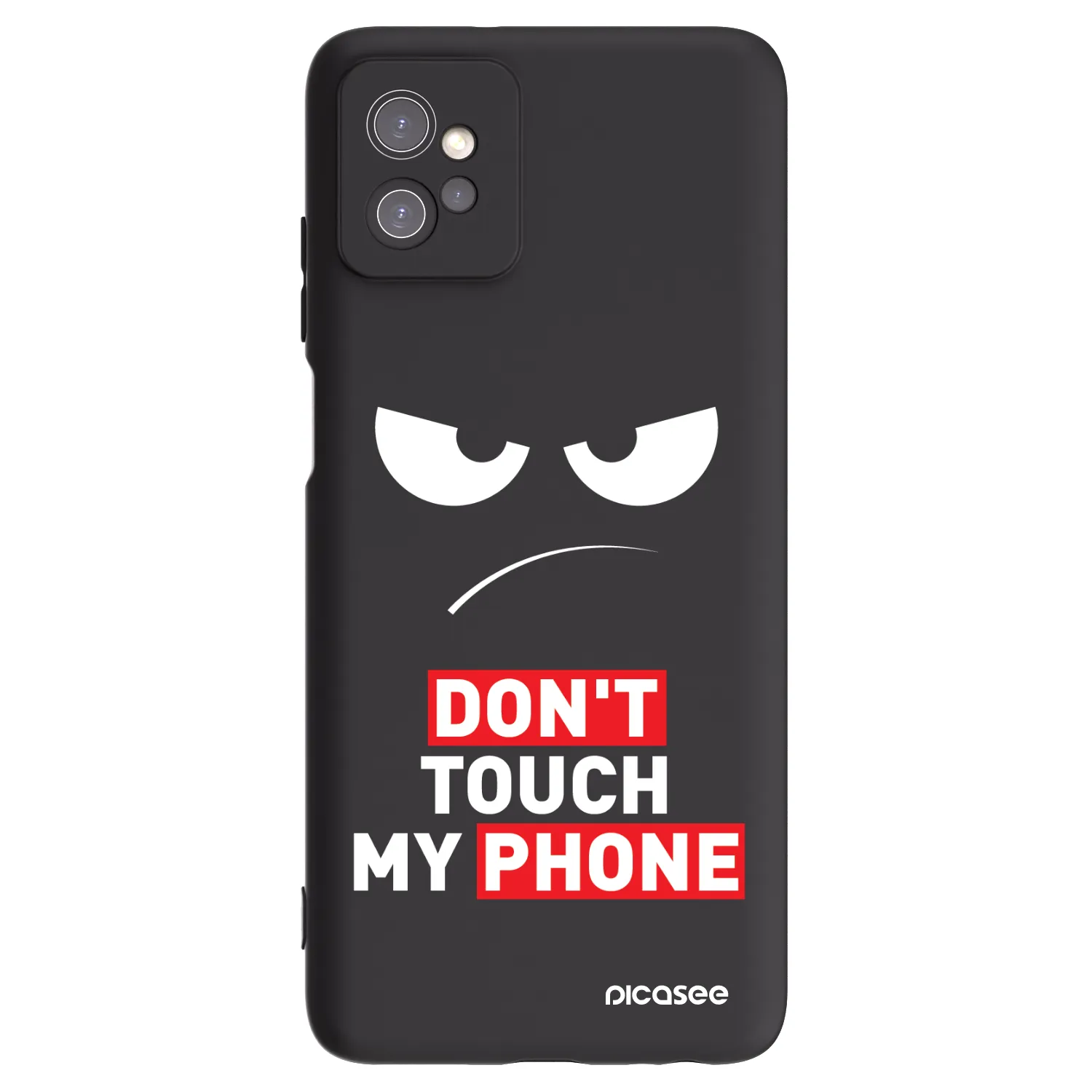 Picasee crna silikonska maskica za Motorola Moto G32 - Angry Eyes - Transparent