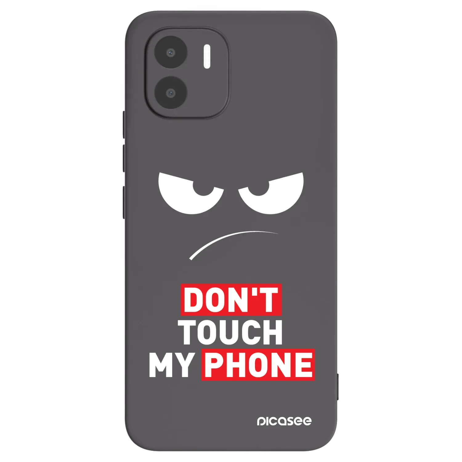 Picasee crna silikonska maskica za Xiaomi Redmi A1 - Angry Eyes - Transparent