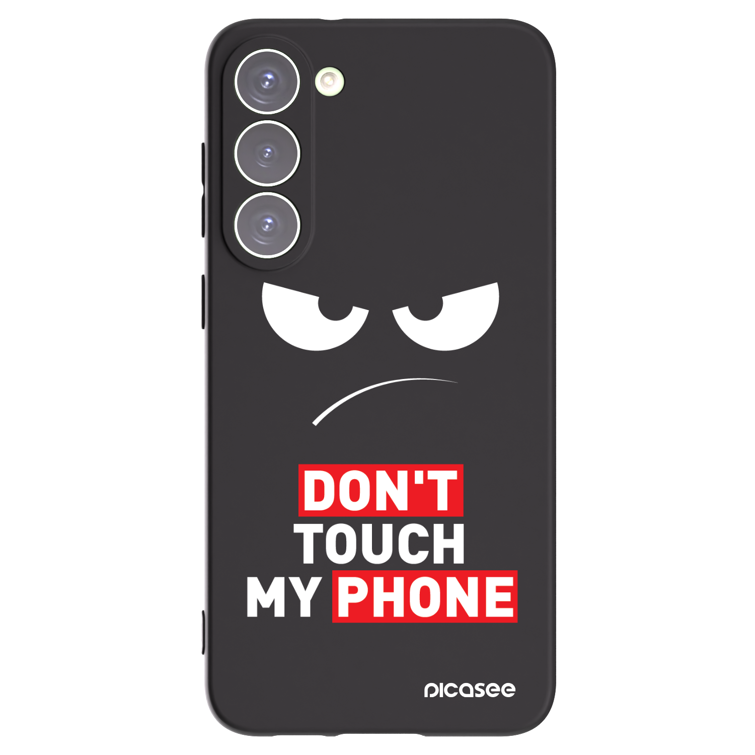 Picasee crna silikonska maskica za Samsung Galaxy S23+ 5G - Angry Eyes - Transparent