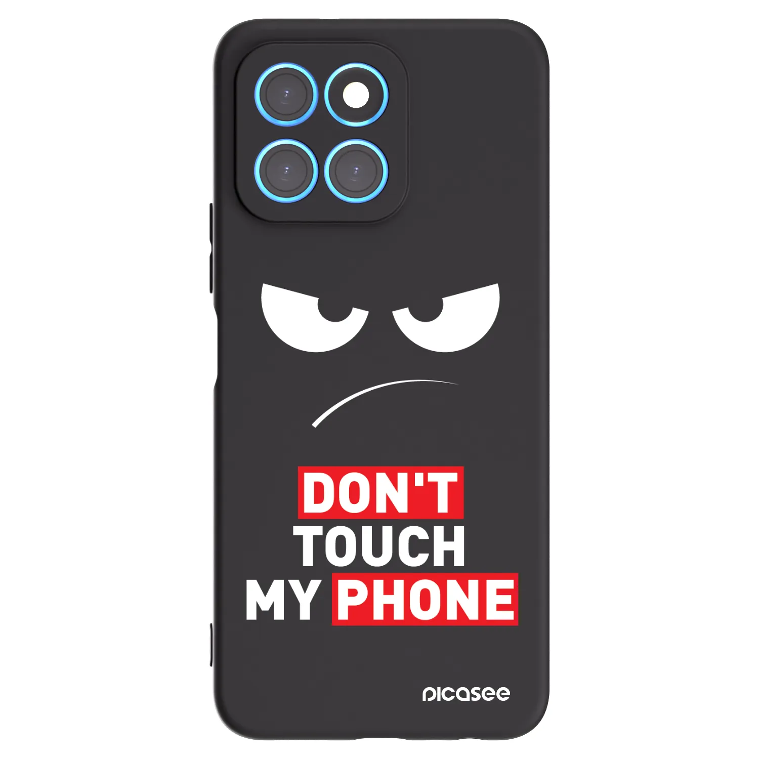 Picasee crna silikonska maskica za Honor X6 - Angry Eyes - Transparent