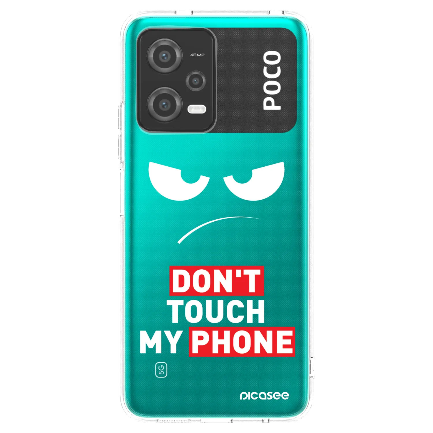 Picasee silikonska prozirna maskica za Xiaomi Poco X5 - Angry Eyes - Transparent